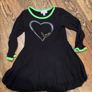 Sofi Cotton black long sleeve dress size 4